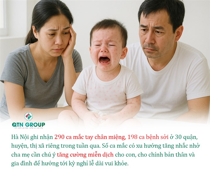 Sởi và tay chân miệng chưa "hạ nhiệt", chú ý tăng cường miễn dịch để tránh bệnh tật?