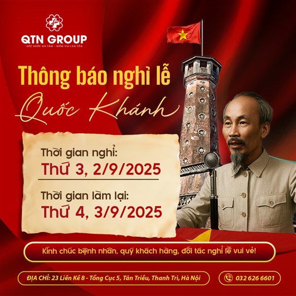 THÔNG BÁO NGHỈ LỄ 2/9/2025