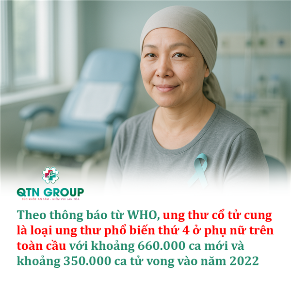 Ung thư cổ tử cung nguy hiểm, đứng thứ 4 bệnh phổ biến ở phụ nữ 