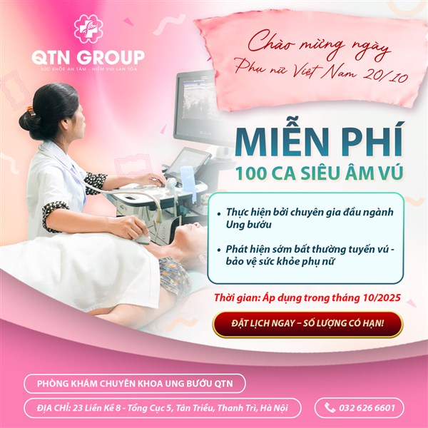 Tặng 100 ca siêu âm vú miễn phí tri ân phụ nữ nhân ngày 20/10